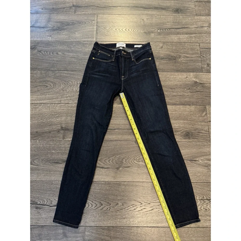 Frame Jeans Womens Size 26x26‎ Dark Wash Cotton Stretch Mid Rise Denim - Picture 2 of 6